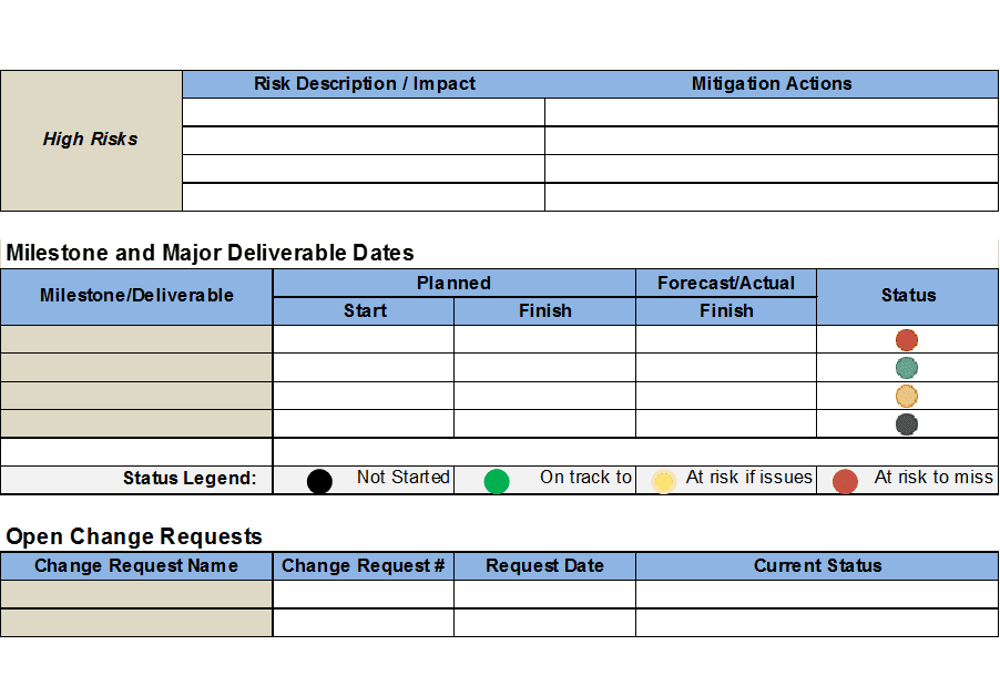 Status Report Template The Persimmon GroupThe Persimmon Status Report Template The Persimmon GroupThe Persimmon